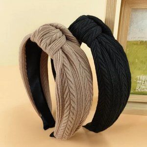 NEW! 2 knitted knot headbads